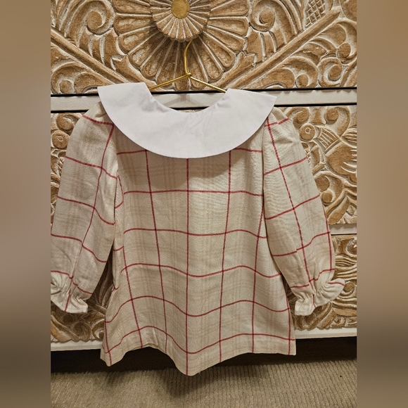 The Beaufort Bonnet Company Other - The Beaufort Bonnet Company Red Plaid Blouse with White Collar